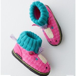 Garnet Hill Horse Boiled Wool Slippers (worn once)